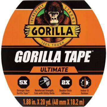 Gorilla Ultimate Gorilla Tape 1.88 in. x 20 yd 17.5 mil - Black