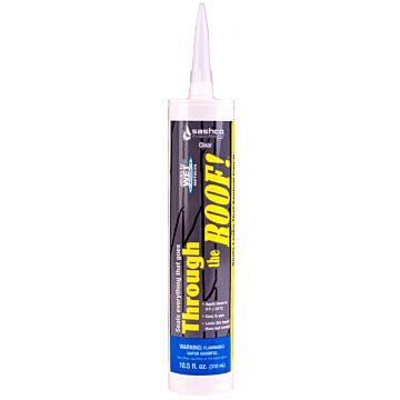 Sashco Through the Roof! Clear Cement & Patching Sealant - 10.5 oz Cartridge