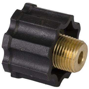 BE 3/8" Male NPT x M22 Female Coupler