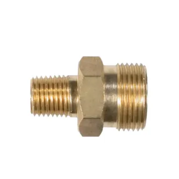 BE 1/4" Male NPT x M22 Male Brass Twist Adapter