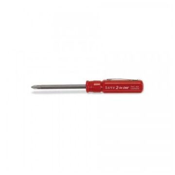 Lutz Gorilla Glue Imprinted Chrome Vanadium Steel Red 2-in-One Screwdriver
