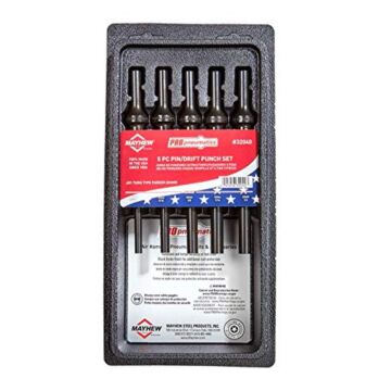 MAYHEW® Pin Punch SAE 5pc Set Pneumatic