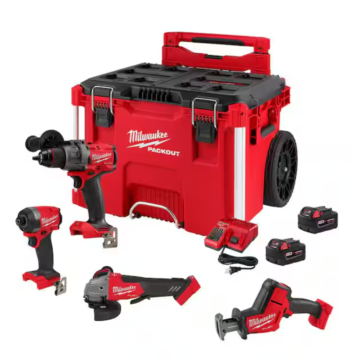 Milwaukee M18 Fuel 4-Tool Combo Kit W/Packout