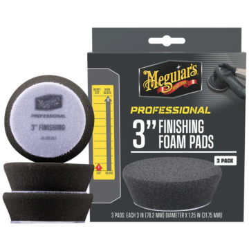 Meguiars Professional Foam Finishing Pads (Black - 3pk) 3 in.