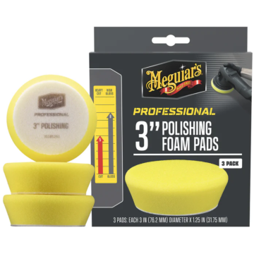 Meguiars Professional Foam Polishing Pads (Yellow - 3pk) 3 in.