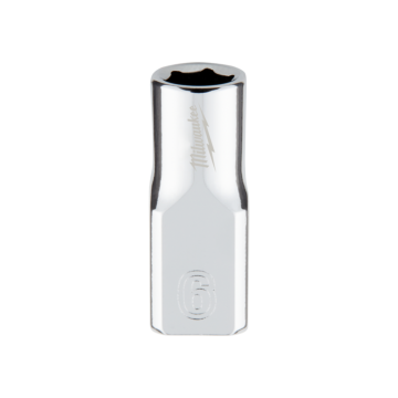 Milwaukee 1/4" Drive 6mm Metric Socket with FOUR FLAT™ Sides