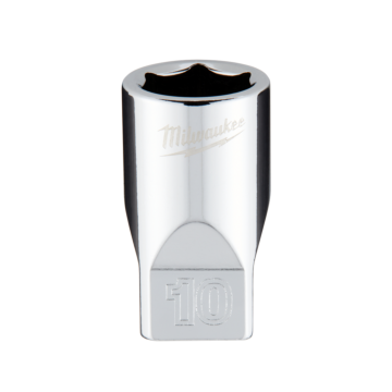 Milwaukee 1/4" Drive 10mm Metric Socket with FOUR FLAT™ Sides