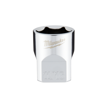 Milwaukee 3/8" Drive 11/16" SAE Socket with FOUR FLAT™ Sides
