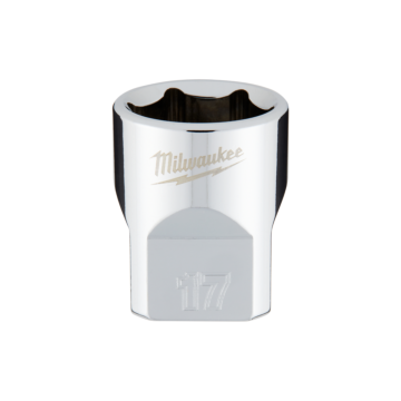 Milwaukee 3/8" Drive 17mm Metric Socket with FOUR FLAT™ Sides