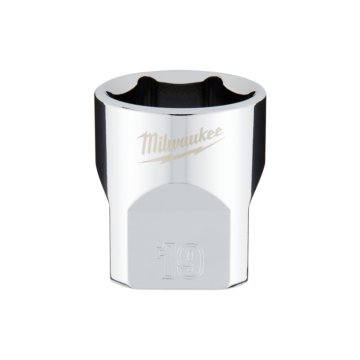 Milwaukee 3/8" Drive 19mm Metric Socket with FOUR FLAT™ Sides