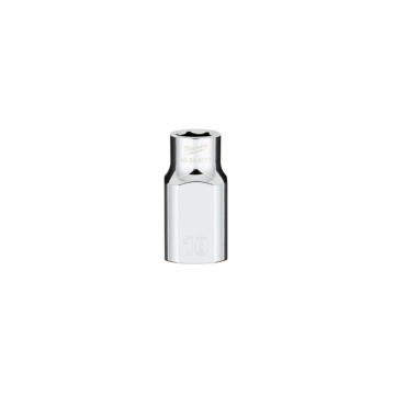 Milwaukee 1/2" Drive10MM Metric 6-Point Socket with FOUR FLAT™ Sides
