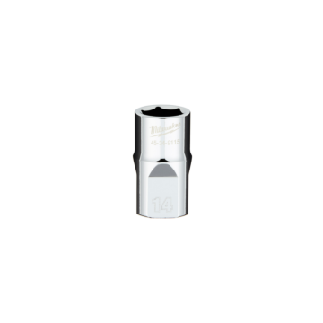 Milwaukee 1/2" Drive 14MM Metric 6-Point Socket with FOUR FLAT™ Sides