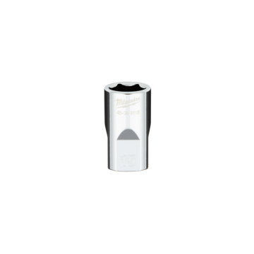 Milwaukee 1/2" Drive 15MM Metric 6-Point Socket with FOUR FLAT™ Sides