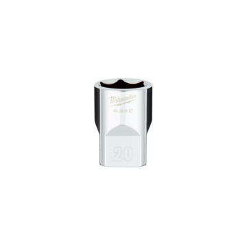 Milwaukee 1/2" Drive 20MM Metric 6-Point Socket with FOUR FLAT™ Sides
