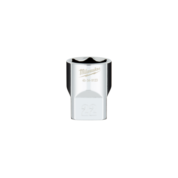 Milwaukee 1/2" Drive 22MM Metric 6-Point Socket with FOUR FLAT™ Sides