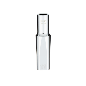 Milwaukee 1/2" Drive 11MM Metric 6-Point Deep Socket with FOUR FLAT™ Sides