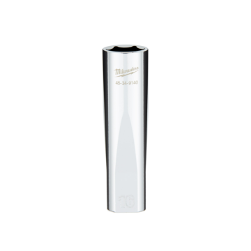 Milwaukee 1/2" Drive 16MM Metric 6-Point Deep Socket with FOUR FLAT™ Sides