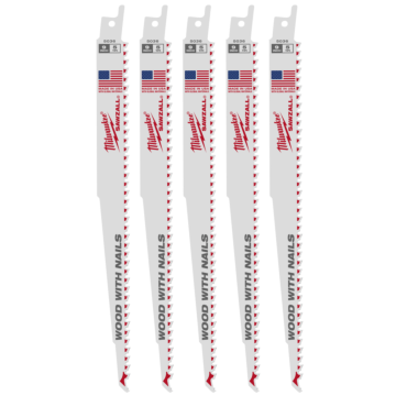 Milwaukee 9" 5 TPI SAWZALL® Blade for Wood with Nails (5 PK)