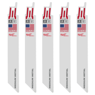 Milwaukee 6" 14 TPI SAWZALL® Blade for Medium Metal (5 PK)