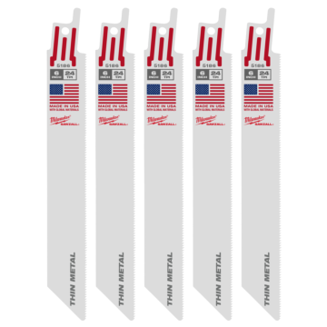 Milwaukee 6" 24 TPI SAWZALL® Blade for Thin Metal (5 PK)