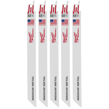 Milwaukee 9" 18 TPI SAWZALL® Blade for Medium Metal (5 PK)
