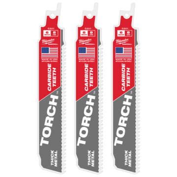 Milwaukee 6" 8 TPI TORCH™ with Carbide Teeth SAWZALL® Blade (1 PK)