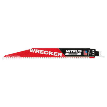 Milwaukee Wrecker with NITRUS™ Carbide SAWZALL Blade for Multi-Material - 9 in.
