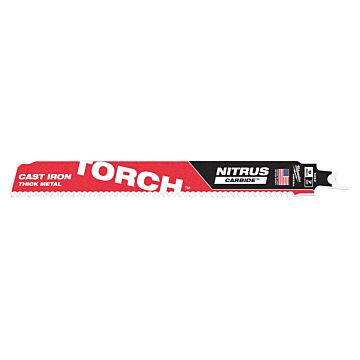 Milwaukee 9" 8 TPI TORCH™ with NITRUS™ Carbide SAWZALL® Blade for Cast Iron (3 PK)