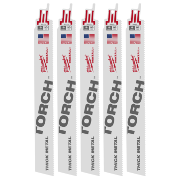 Milwaukee 6" 10 TPI TORCH™ SAWZALL® Blade for Thick Metal (5 PK)