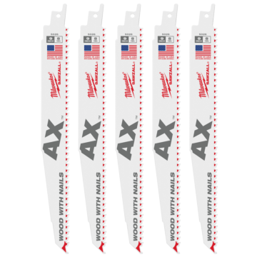 Milwaukee 9" 5 TPI AX™ SAWZALL® Blade for Wood with Nails (25 PK)