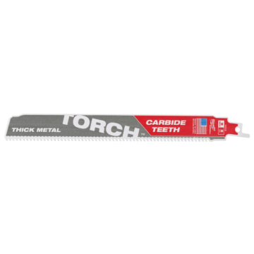 Milwaukee 9" 8 TPI TORCH™ with Carbide Teeth SAWZALL® Blade for Thick Metal (25 PK)