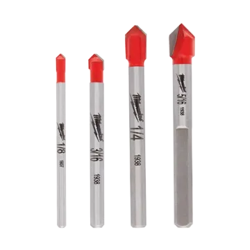 Milwaukee Ceramic Tile and Glass Bit Set (4pc)