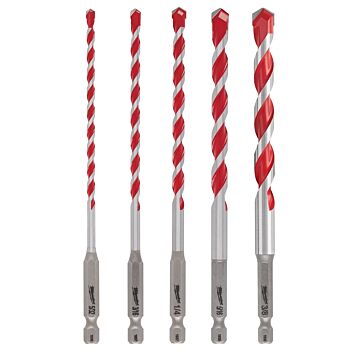 Milwaukee 5PC SHOCKWAVE™ Impact Duty Carbide Hammer Drill Bit Set