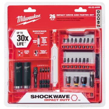 Milwaukee 26PC SHOCKWAVE™ Impact Duty Drive and Fasten Set