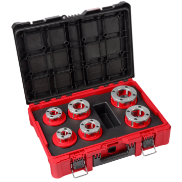 Milwaukee 1/2"-2" High Speed NPT Portable Pipe Threading Forged Aluminum Die Head Kit