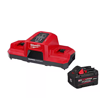 Milwaukee M18 XC8.0 Forge Dual Bay Charger & Battery Pack