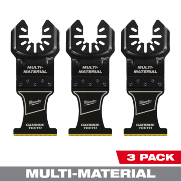 Milwaukee 1-3/8” Carbide Teeth Multi-Material Universal Fit Oscillating Multi-Tool Blade (3 PK)
