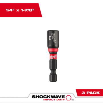 Milwaukee SHOCKWAVE™ Impact Duty 1/4” x 1-7/8” Magnetic Nut Driver (3 PK)