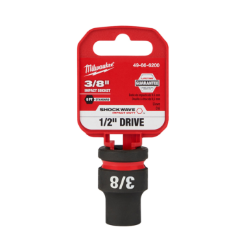 Milwaukee SHOCKWAVE™ Impact Duty 1/2" Drive 3/8" Standard 6 Point Socket