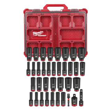 Milwaukee 36PC SHOCKWAVE™ Impact Duty Socket 3/8” Drive Set with PACKOUT™