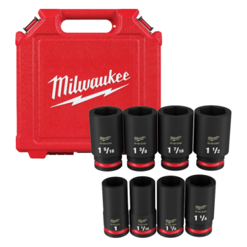 Milwaukee 8PC SHOCKWAVE™ Impact Duty 3/4" Drive SAE Deep 6 Point Socket Set