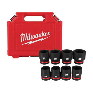 Milwaukee 8PC SHOCKWAVE™ Impact Duty 3/4" Drive Metric Standard 6 Point Socket Set