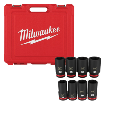 Milwaukee 8PC SHOCKWAVE™ Impact Duty 3/4" Drive Metric Deep 6 Point Socket Set