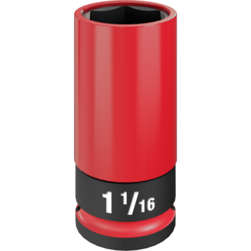 Milwaukee SHOCKWAVE™ Impact Duty 1/2 Drive 1-1/16" SAE Lug Nut Wheel Socket