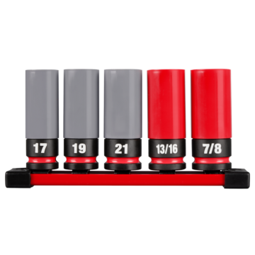 Milwaukee SHOCKWAVE™ Impact Duty 1/2 Drive SAE & Metric 5PC Lug Nut Wheel Socket Set