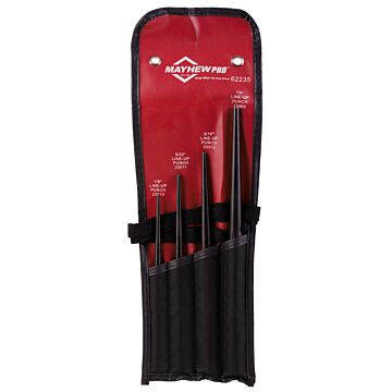 Mayhew Tools Steel Black Oxide 4 Line-Up Punch Set