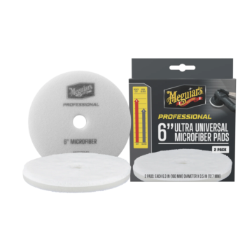 Meguiars Universal Microfiber Detailing Pad (White - 2pk) 6 in.
