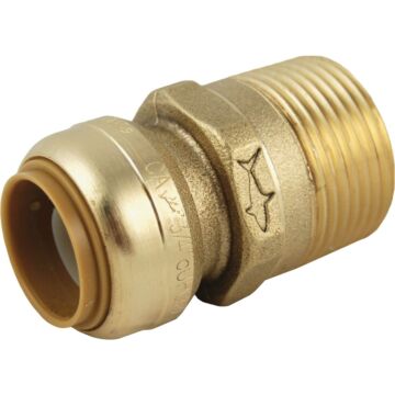 SHARKBITE SharkBite 3/4 In. x 1 In. MNPT Straight Brass Push-to-Connect Male Adapater