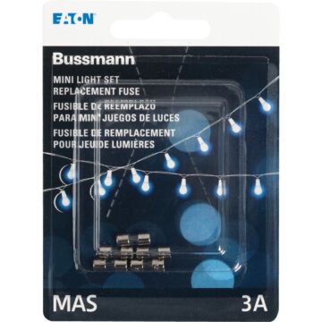Bussmann Mini Light Replacement Fuse 3A - 5 pc Set