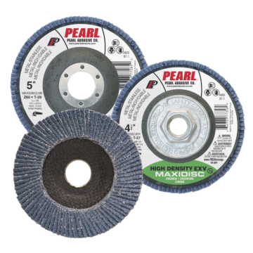 Pearl Abrasives EXV™ Zirconia Maxidisc™ High Density Flap Disc 4-1/2 x 7/8 Z40 T-27 MAX4540ZJE